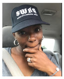 Christian SWAG, Baseball Cap, Save With Amazing Grace, Black Hat Adjustable Embroidered