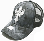 Christian Baseball Cap with Cross Hat, Black Tie Dye Religious Hat Adjustable Embroidered