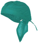 GREEN-BLUE Doo-Rag Skull Cap Solid Du-Bandana Motorcycle Helmet Liner Chemo Head-Scarf