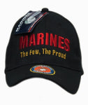 CLEARANCE U.S. Marine Corps Hat, United States Marines Black Baseball Cap, The Few The Proud, Officially Licensed