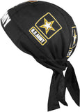 US ARMY Dorag Doo Rag, Bandana Head Wrap with Sweatband, Made in America, Motorcycle Skull Cap