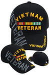 Vietnam Veteran BLACK Baseball Cap Military Vet Adjustable One Size Hat