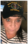 VIETNAM ERA VETERAN BLACK BASEBALL CAP EMBROIDERED HAT