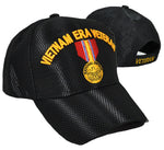 Vietnam ERA Army Veteran Hat Military Baseball Cap with Medal, Mens Womens, Black