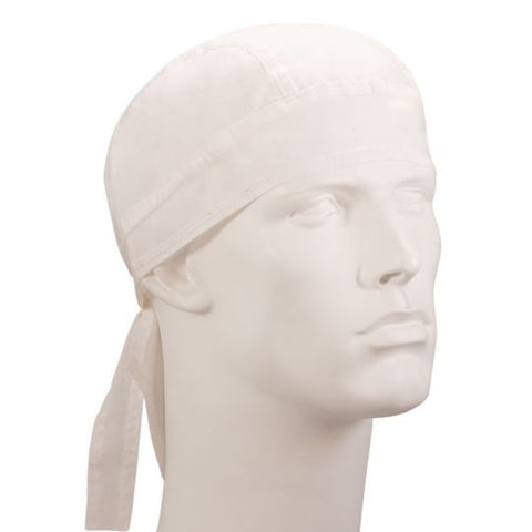 USA Made Skull Cap / Do Rag – Long Tail Sweat Band – Solid Colors – Unisex Cotton Head Wrap