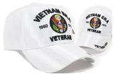 Vietnam ERA Veteran Hat Military Baseball Cap, Mens Womens, White