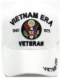 Vietnam ERA Veteran Hat Military Baseball Cap, Mens Womens, White