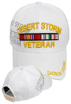 DESERT STORM White Baseball Cap Officially Licensed Hat Army Navy Air Force Marine