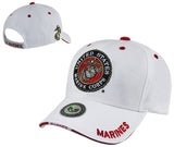 U.S. Marine Corps Hat, United States Marines White Baseball Cap, Officially Licensed Headwear