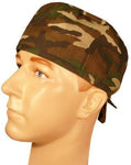 Surgical Scrub Cap Camouflage Woodland Camo with SWEATBAND MADE IN THE USA Doctors Surgeon Hat