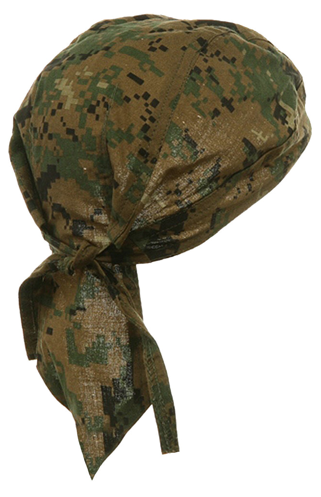Multipack Skull Caps & Durags For Men & Women – Camo, Flag, Paisley & Solid – Biker Doo Rag Scarves