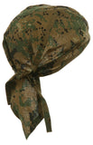 Camouflage ACU Woodland Digital Head Wrap Doo Rag Camo Durag Skull Cap Cotton Sporty Motorcycle Hat