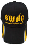 Christian SWAG, Baseball Cap, Save With Amazing Grace, Black Hat Adjustable Embroidered