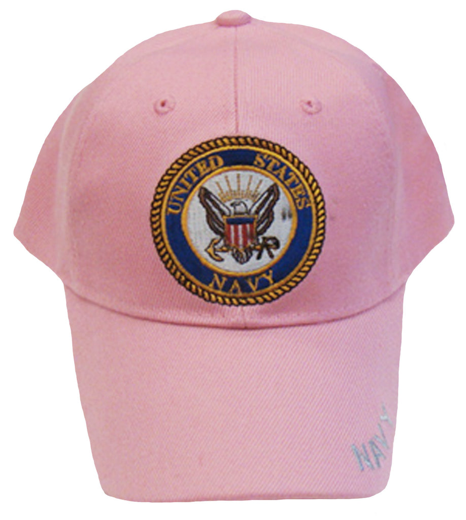 CLEARANCE US Navy Girls Hat Pink with Naval Logo Kids Baseball Cap